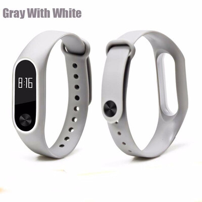 

Double color mi band 2 accessories pulseira miband 2 strap replacement silicone wriststrap for xiaomi mi2 smart bracelet