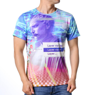

Fashion Mens O-neck Unique Design Print Pullover T-Shirts