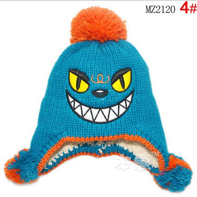 

Buebos Ninos Autumn & Winter Children's Hat Big Mouth Devil Cashmere Ear Protection Kids Girl Boy Knitted Beanie Hat
