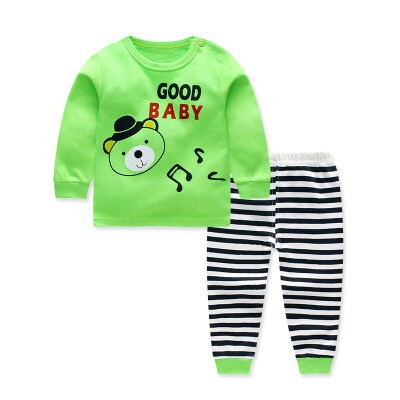 

2pcs Set Baby Underwear Clothing Sets Cartoon Casual clothes Baby Boy Girl Clothes suits toddler kids warm tracksuit