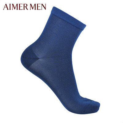 

Ai Mu Mr Underwear Mens Thin 18SS Socks Short Tube Solid Color Four Seasons Socks NS94W054 Dark Blue 27
