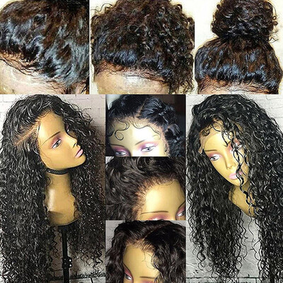 

9A Lace Front Human Hair Wigs Unprocessed Brazilian Virgin Hair Kinky Curly Lace Wigs Pre-Plucked 130 Density10-26 Inch