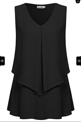 

Leisure sleeveless chiffon blouse