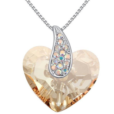 

New Truly In Love Pendant Necklace Made With Austrian Crystals From Swa Elements With Thin Box Chain For Women Gift 25311