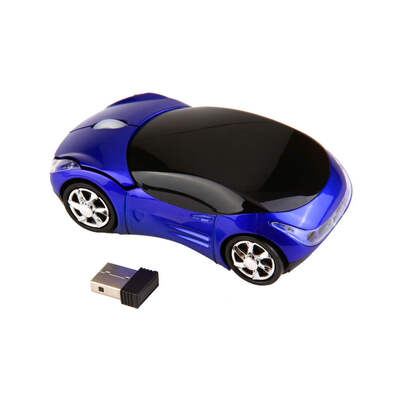 

1000DPI Беспроводная синий автомобиль оптическая мышь + USB приемник для портативного компьютера