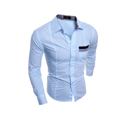 

Zogaa New Men Shirt Simple Fashion Grid