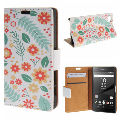 

MOONCASE for Sony Xperia Z5 Compact ( Z5 Mini ) Case Flip Leather Foldable Stand Feature Case Cover [Pattern series] /a19