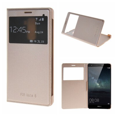 

MOONCASE for Huawei Mate S Case Premium PU Leather Pouch Flip Case Cover Gold
