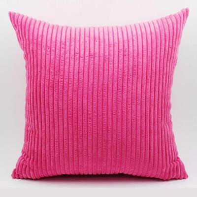 

Cntomlv hot sale Candy Color Strips Corduroy Cushion Cover Car Sofa Pillow Case with Zipper Multi Sizes