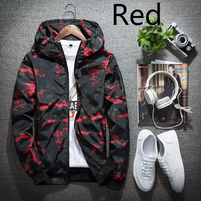 

Mens Bomber Jacket Hooded Slim Hip-hop Outdoor Zipper Hoodies Mens Casual Plus Size Tops