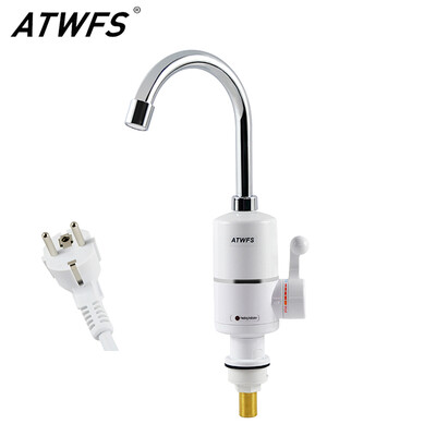 

ATWFS Tankless Electric Newest Water Heater Kitchen Instant Hot Water Tap Heater Electric Water Faucet Instantaneous Heater3000w