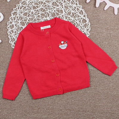 

2018 Spring&Summer New Sweaters Wang Wang Team Knitted cardigan Childrens sweater Air Turnshirt Men&Girls Pure Cotton Boy