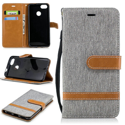 

BEFOSPEY Mixed Colors Denim PU LeatherSoft TPU Card Slot Stand Wallet Case For Huawei P9 lite mini50" Y6 Pro2017