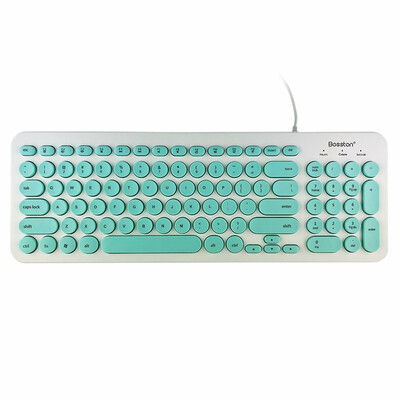 

Bosston Typewriter Keyboard Ultra Thin English Chocolate Keys Business Office Keyboard for PC computer Laptop K360 with 2 Colors