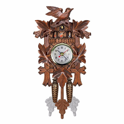 

Cuckoo Wall Clock Bird Wood Hanging Decorations for Home Cafe Restaurant Art Vintage Chic Swing Living Room Style 4