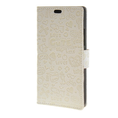 

MOONCASE Lovely pattern Leather Wallet Flip Card Slot Bracket Back чехол для Microsoft Lumia 640 White