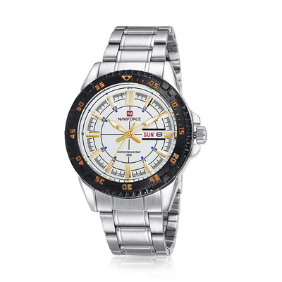 

Naviforce 9054 Mens Sport Day Date Calender Stainless Steel Wrist Watch Waterproof Watch