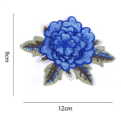 

Sunbling 1 pcs Embroidered Flowers Sew On Lace Patches Colorful Applique Sticker For Women Dress Clothing
