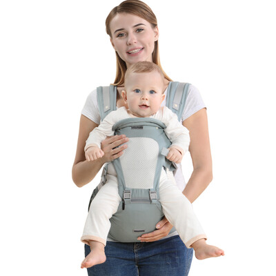 

MillyMally infant multi-function strap front hug baby waist stool quiet blue