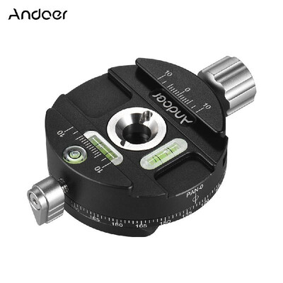 

Andoer PAN-0 360 Degree Rotating Disc Camera Quick Release Clamp 14" 38" Mounting Screw Hole AS Standard for Arca Swiss RRS Wimb