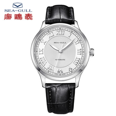 

Seagull watch fashion trend mens watch automatic mechanical watch simple male table Roman word white plate belt seagull table 819115116