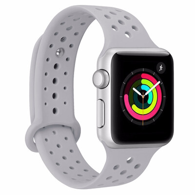 

Colorful Soft Silicone Replacement Sport Band 38mm 42mm for Apple Watch Series1 2 3 Wrist Bracelet Strap For iWatch Sports Edition