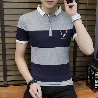 

New Brand Stripe Polos Mens Printed POLO Shirts Cotton Short Sleeve Polo Casual Stand Collar Male Polo Shirt