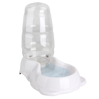 

Pawise automatic feeder cat bowl dog bowl pet cat dog supplies large capacity drinking set 28L white brown color random hair