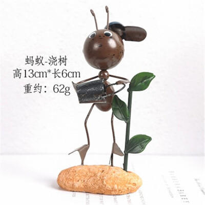 

Creative cute iron ant small furnishings home miniature garden accessories living room bookcase home decoration animal crafts
