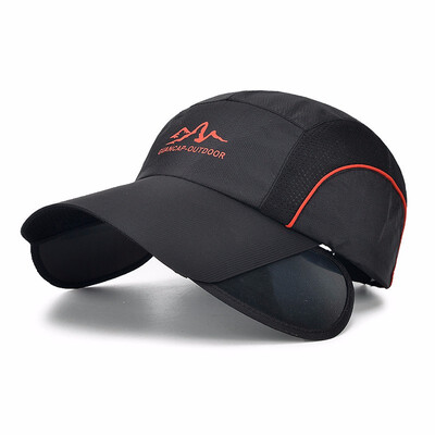 

2018 new spring&summer retractable long net cap men&39s outdoor fishing baseball cap sun hat sun hat
