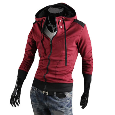

CT&HF Men Simple Leisure Coat Korea Fashion Personality Fleece Winter Cotton Long Sleeve Jacket Zipper Design Silm Fleece