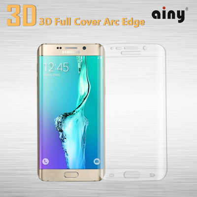 

Explosion-proof Ainy electroplating/silkscreen printing tempered glass screen protector with PMMA board for Samsung S6 Edge plus black/white/silver/red/blue/green rose gold 0.2mm
