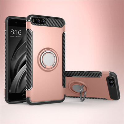 

Xiaomi mi 5X6 Armor Car Magnetic Suction Ring Bracket Silicon TPU Hard PC Phone Case