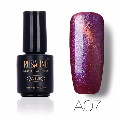 

ROSALIND Gel 1S Black Bottle 7ML Cat EyesChameleon Magnet A01-12 Gel Nail Polish Nail Art UV LED Soak-Off Bling Gel Lacquer