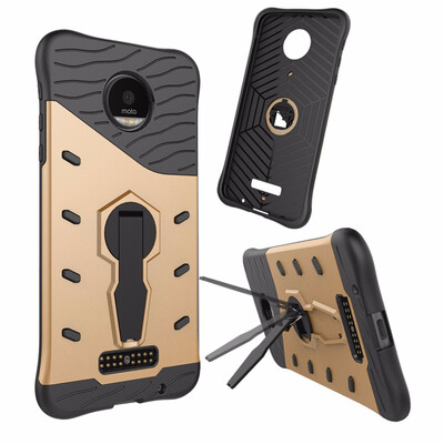 

Goowiiz Phone Case For Motorola Moto ZZ DroidZ PlayZ Force Luxury Armor TPUPC Silicone Hard Bracket