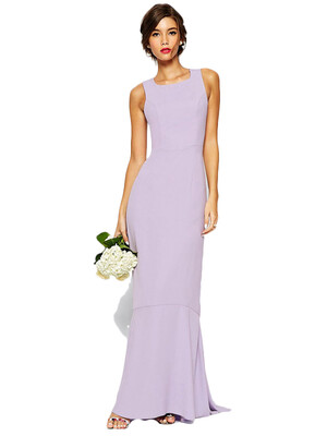 

Sleeveless Solid Mermaid Maxi Dress