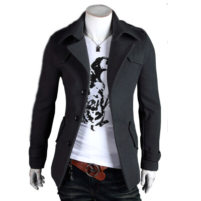 

Zogaa Autumn And Winter New Men's Wool Coat Single-breasted Casual