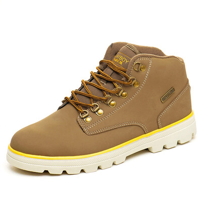 

PLAYBOY brand Winter fashion snow working boots, Warm and high-top,Leisure cotton,With velvet,Men's shoes