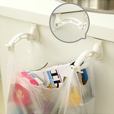 

Kitchen Cabinet trash bag holder Garbage Bag Hanger Cupboard Door Hanging Rack bag clips kitchen organizer
