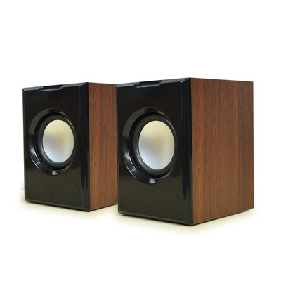

85 Wood USB Mini Paired Box Creative Mini Subwoofer Wired Stereo Small ComputerComputerPhone Dual Speaker With USB 20 35 mm