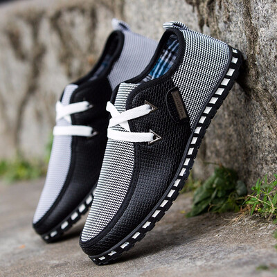 

New Fashion Men Sport Running Shoes 2018 Spring Autumn Breathable Mesh Lace up Casual Shoes Men Sneakers tennis Driving Shoes Male