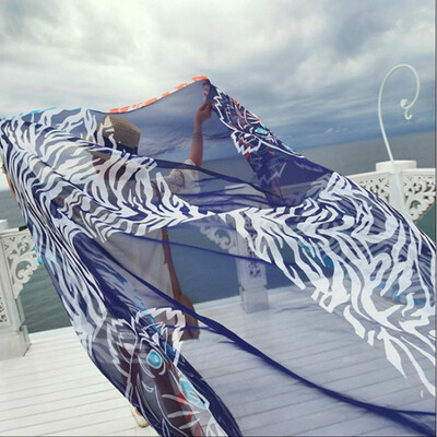 

Ladys Chiffon Scarf Womens spring beach towel
