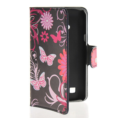 

MOONCASE Butterfly style Leather Side Flip Wallet Card Slot Stand Pouch чехол для LG L50