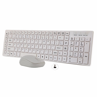 

Bosston Wireless Keyboard&Mouse Set 24GHz Ultra Thin Keyboards with Nano Receiver for PC Laptop