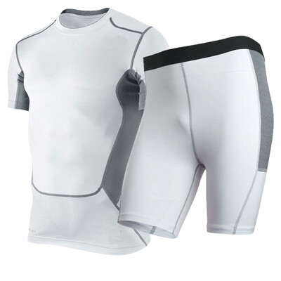 

Running Quick Dry Gym Sportswear T-Shirt Shorts Tracksuit Sets Men Sports Suit