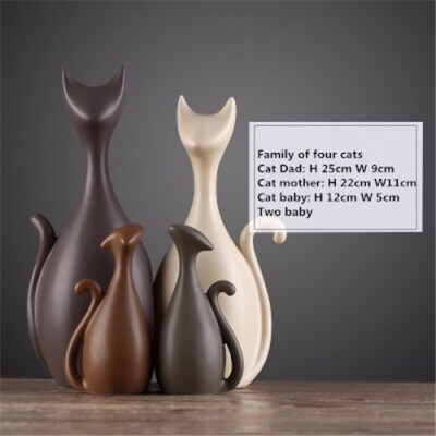 

Nordic deer family cat home ceramic crafts ornaments creative home TV cabinet home accessories decoration