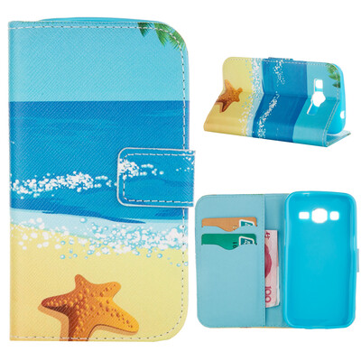 

MOONCASE Case for Samsung Galaxy Core Prime G360 Flip Leather Foldable Stand Feature Case Cover [Pattern series] /a18