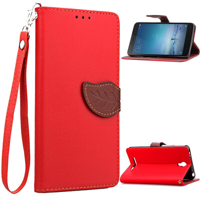 

MOONCASE [Leaves Magnetic Button] Premium PU Leather Wallet Pouch Flip Bracket TPU Cover Case for Xiaomi Redmi Note2 Hongmimi Note2 (5.5inch