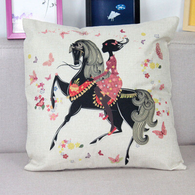 

Cntomlv Flower Butterfly Girl Cushion Cover Cotton Linen Pillow Case Throw Wedding Decorative Pillowcase Cushion Covers