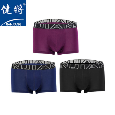 

Jian 8J663 Mens Underwear Modal Youth Fashion Boxer 3 Pack Multicolor